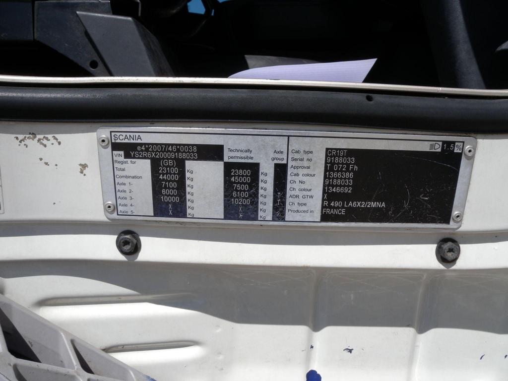 Scania R Series 490 High Sleeper Cab Tractor Unit – 2014