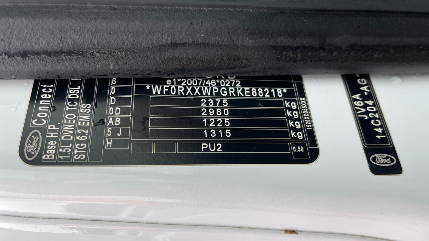 Ford Transit Connect 1.5 220 EcoBlue L1 Panel Van – 2019 (CT19 HLJ)