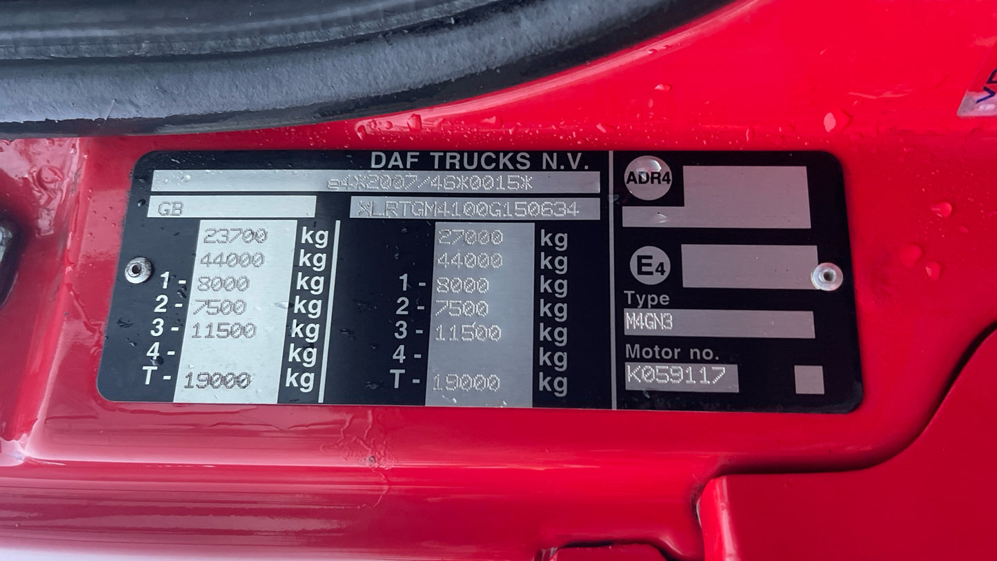 DAF CF 440 Sleeper Cab Tractor Unit – 2017 (PE17 HSL)