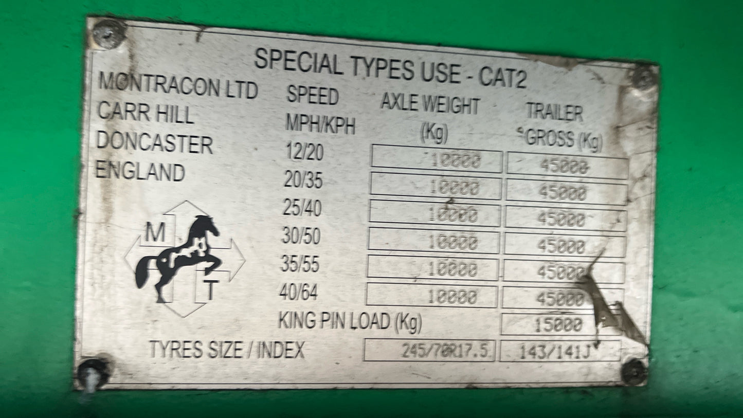 Montracon Machinery Carrier Trailer – 2019