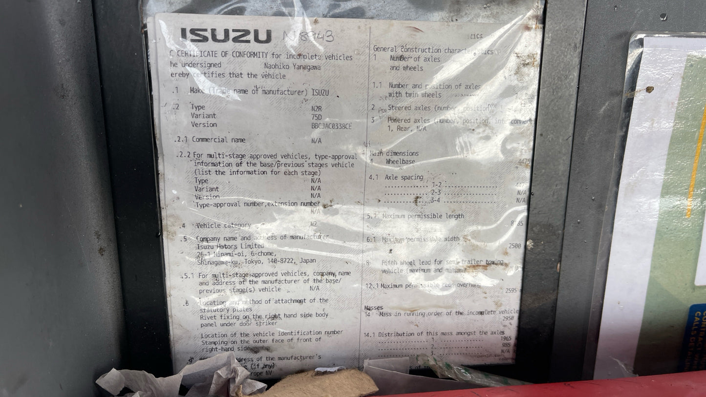 Isuzu Forward N75.190 L Dropside – 2019 (DK19 VCA)