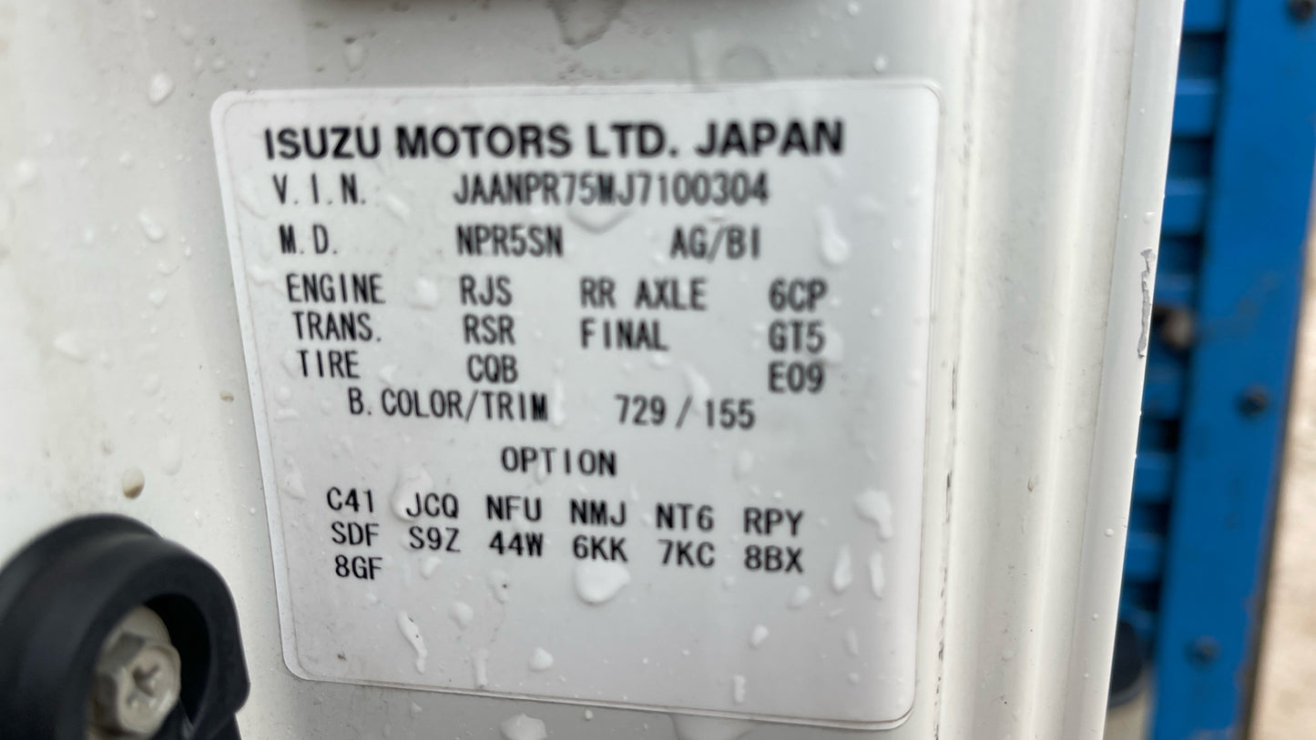 Isuzu Forward N75.190 L Dropside – 2019 (DF68 JCO)