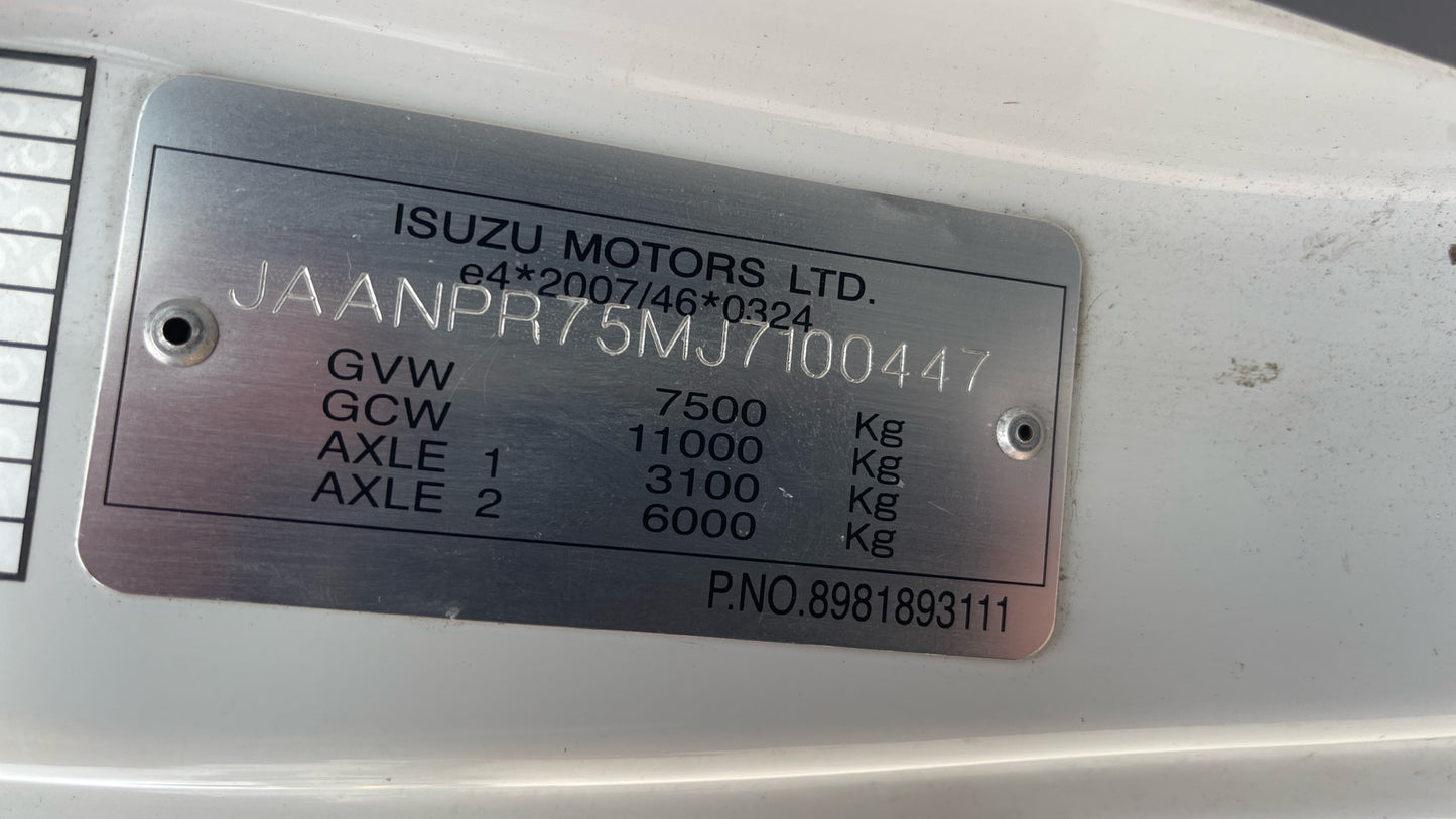Isuzu Forward N75.190 L Dropside – 2019 (DE19 WUO)