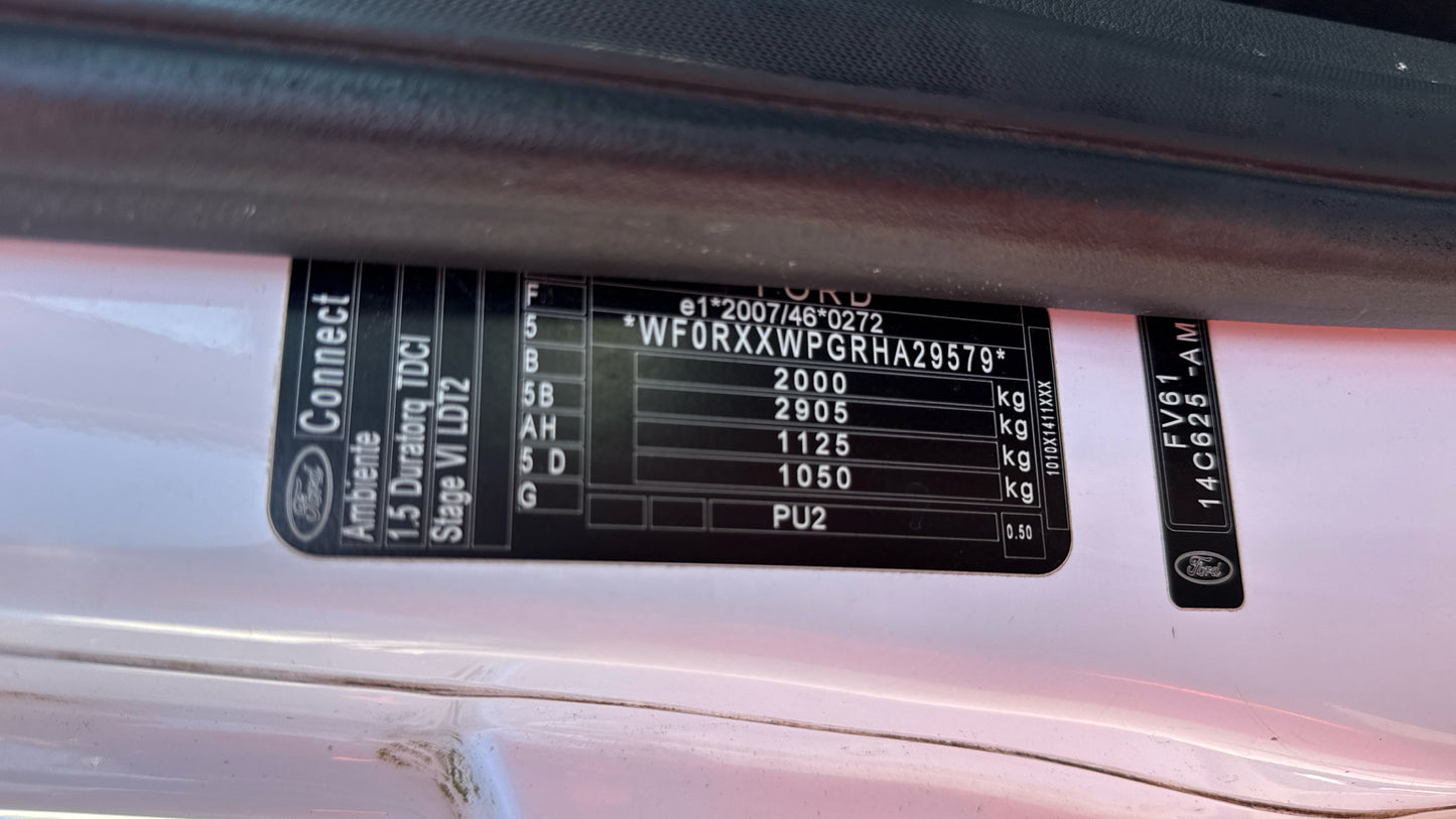 Ford Transit Connect 1.5 TDCi 200 L1 H1 Panel Van – 2017 (FJ67 VVR)
