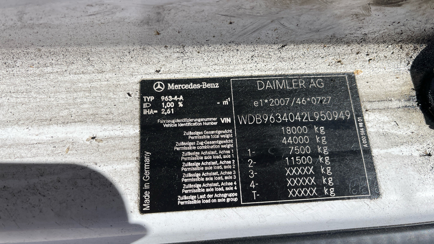 Mercedes-Benz Actros 1840 Low Ride Tractor Unit – 2015 (YJ65 WJF)