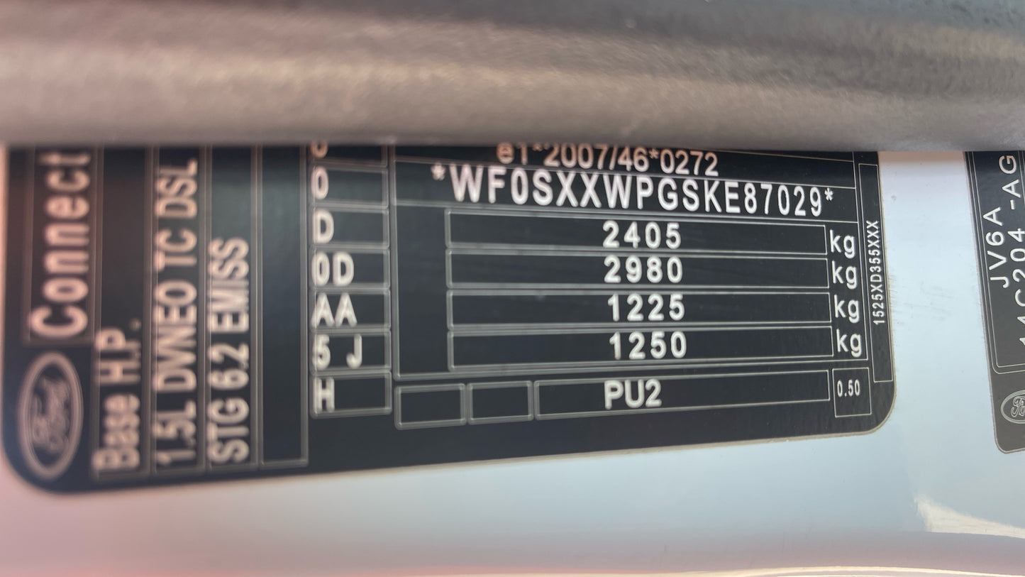 Ford Transit Connect 1.5 240 EcoBlue L2 Euro 6 (s/s) Panel Van – 2019 (YO19 YNJ)