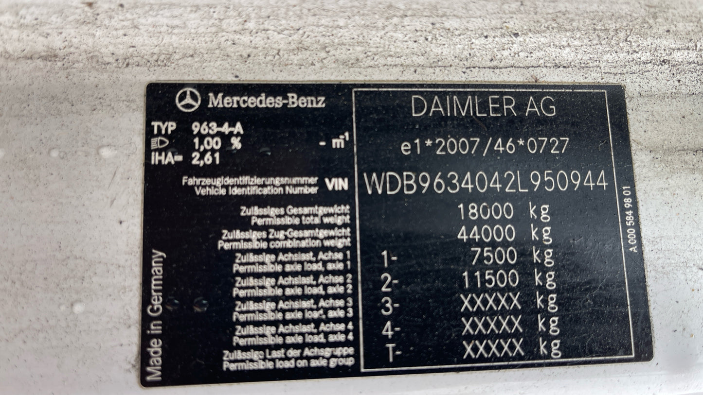 Mercedes-Benz Actros 1840 Low Ride Tractor Unit – 2015 (YK15 HJC)